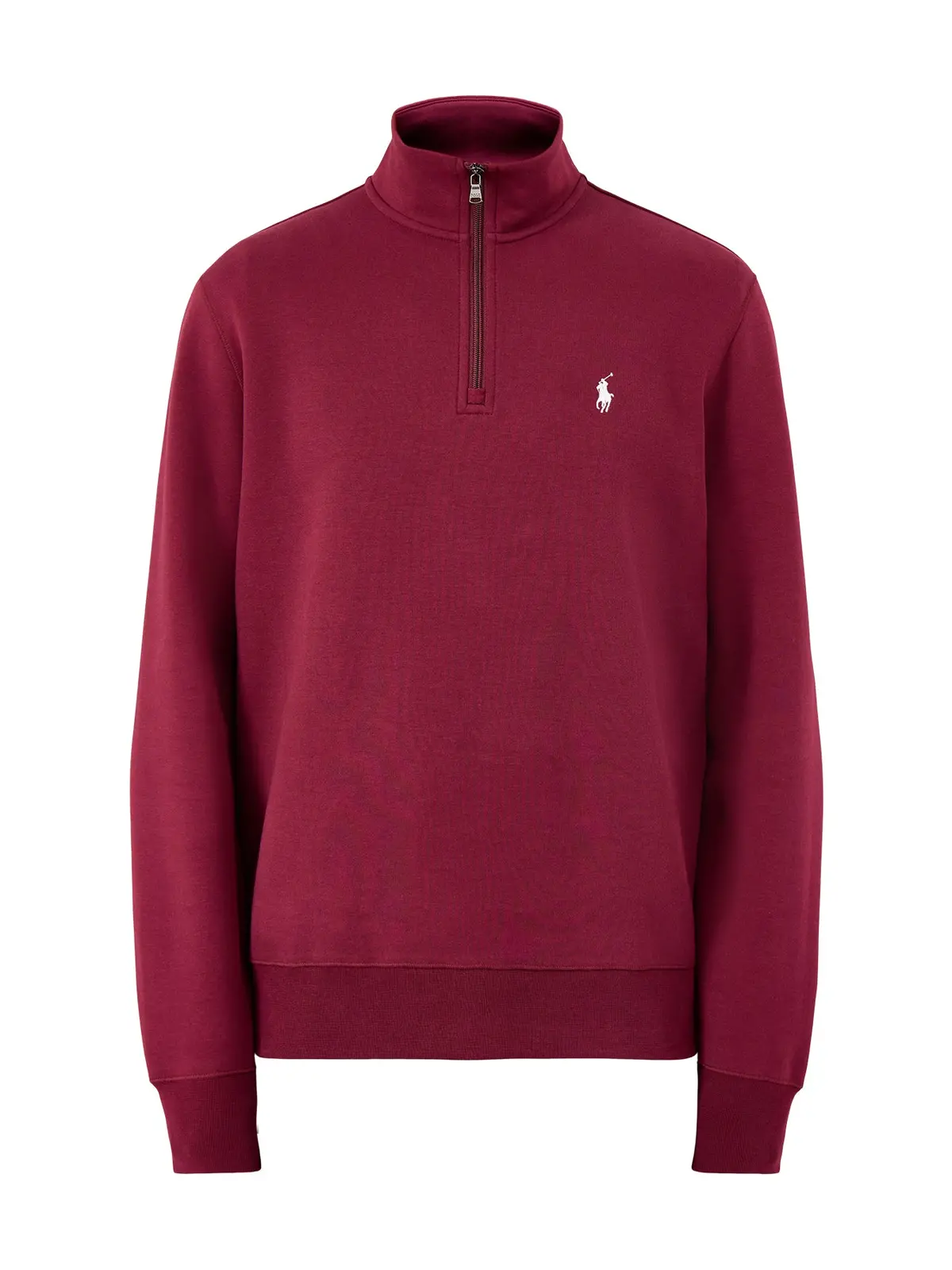 Double Knit 1/4 Zip Sweatshirt Wine 1