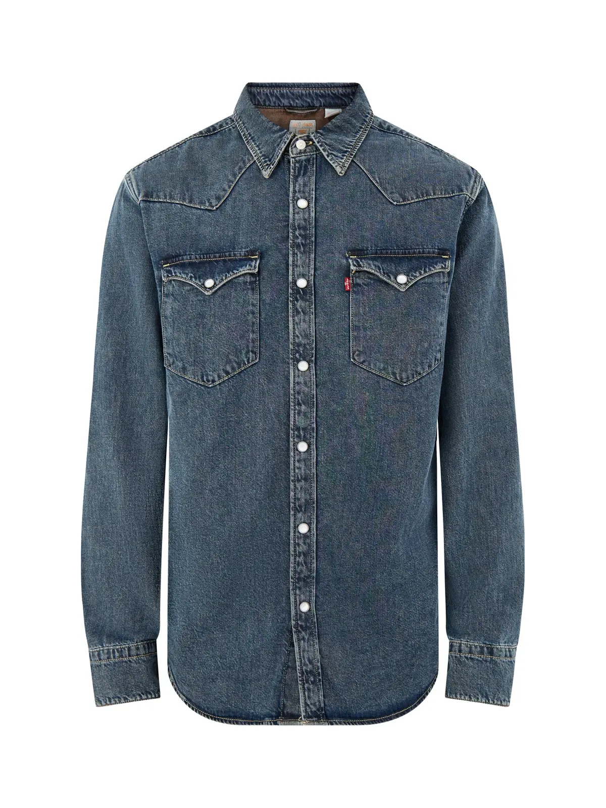 Barstow Western Standard Denim Shirt Brown 1
