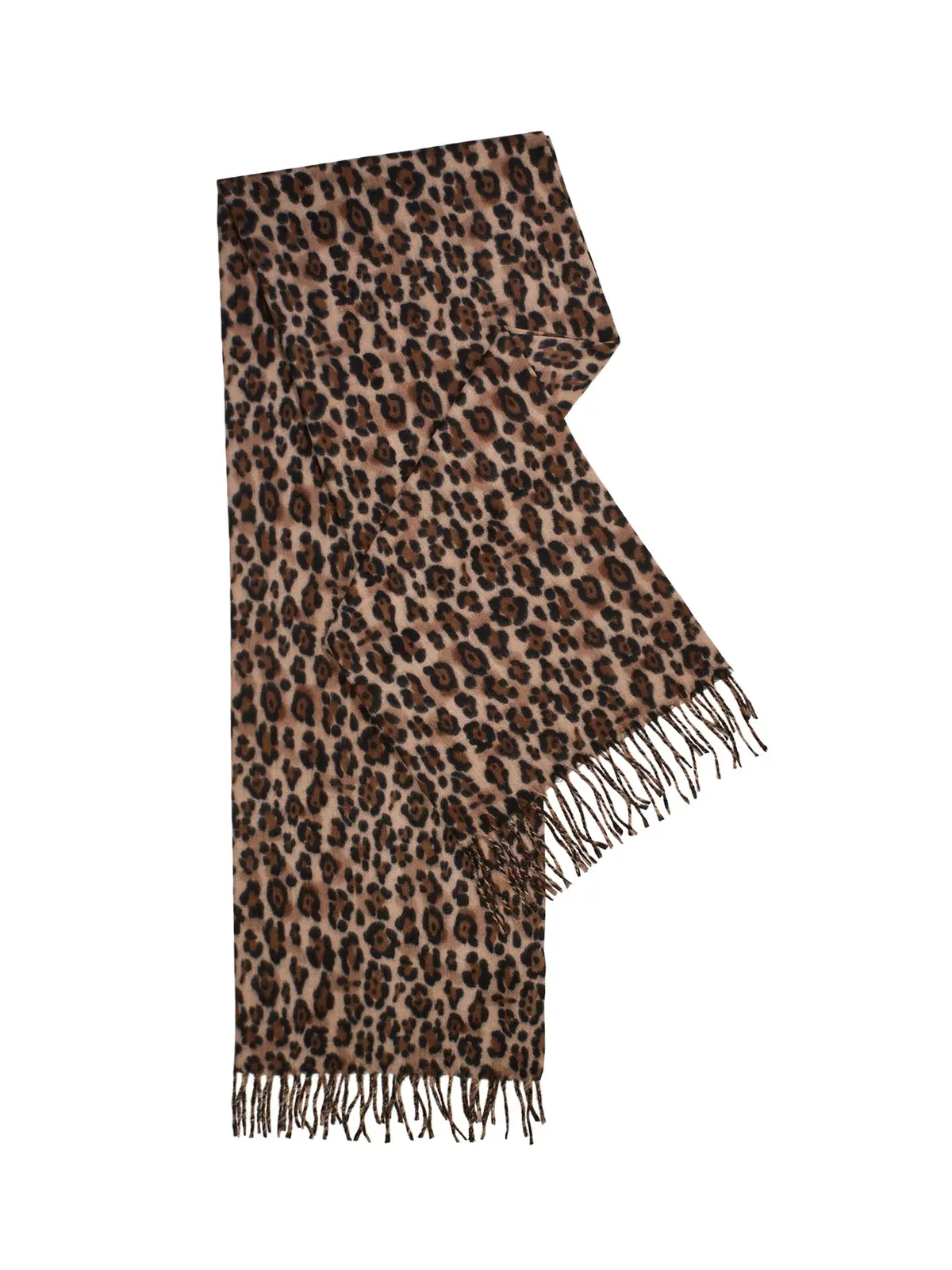 Leopard Print Scarf With Tassels 1