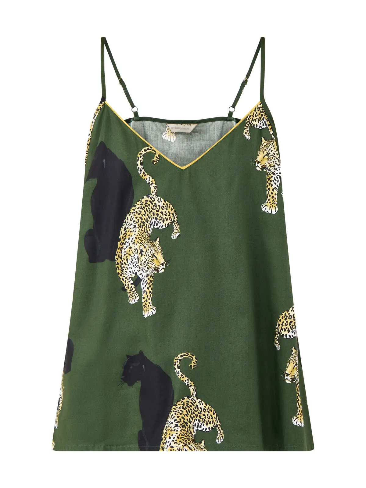 Leopard Print Cami Olive Green 1