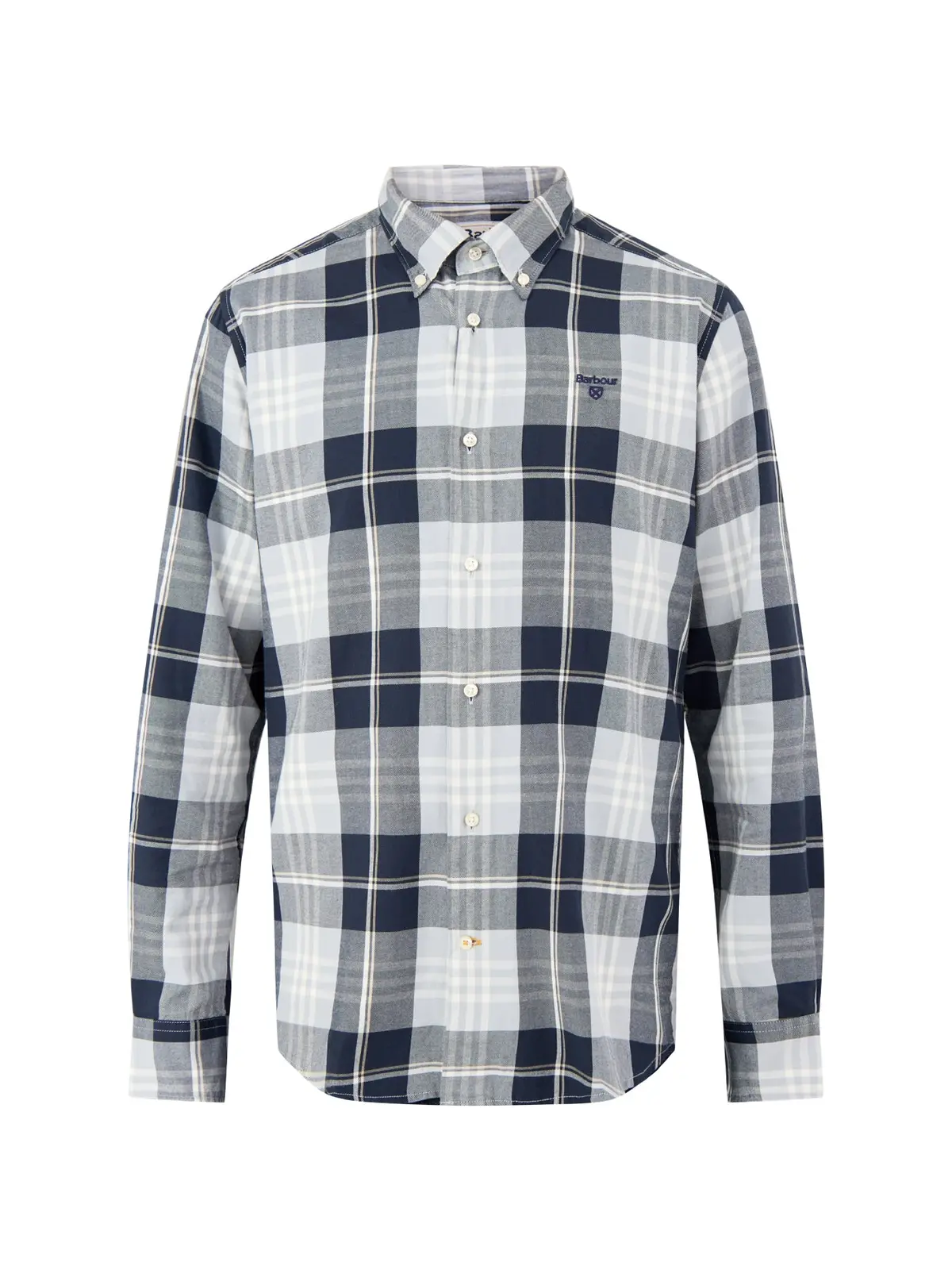 Edgar Tailored Cotton Checked Shirt Blue 1