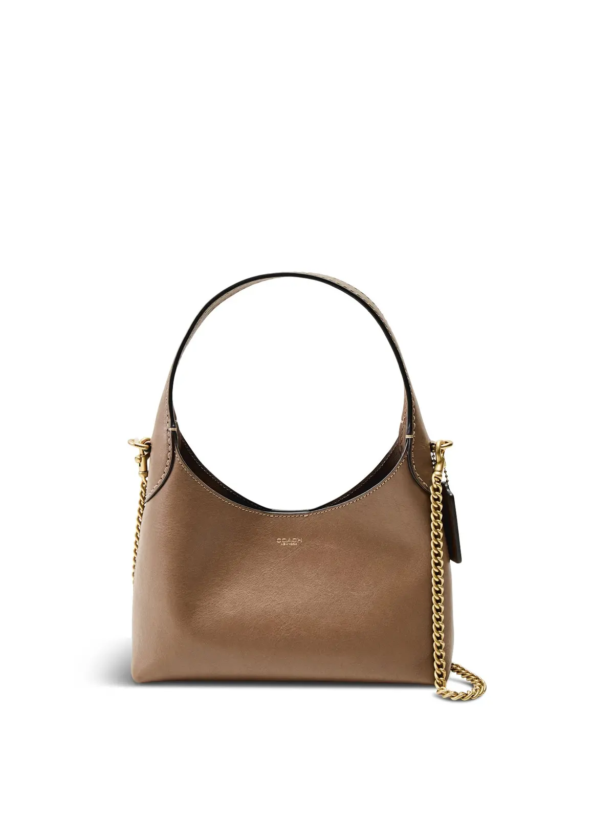 Brooklyn Shoulder Leather Bag 23 Dark Stone 1