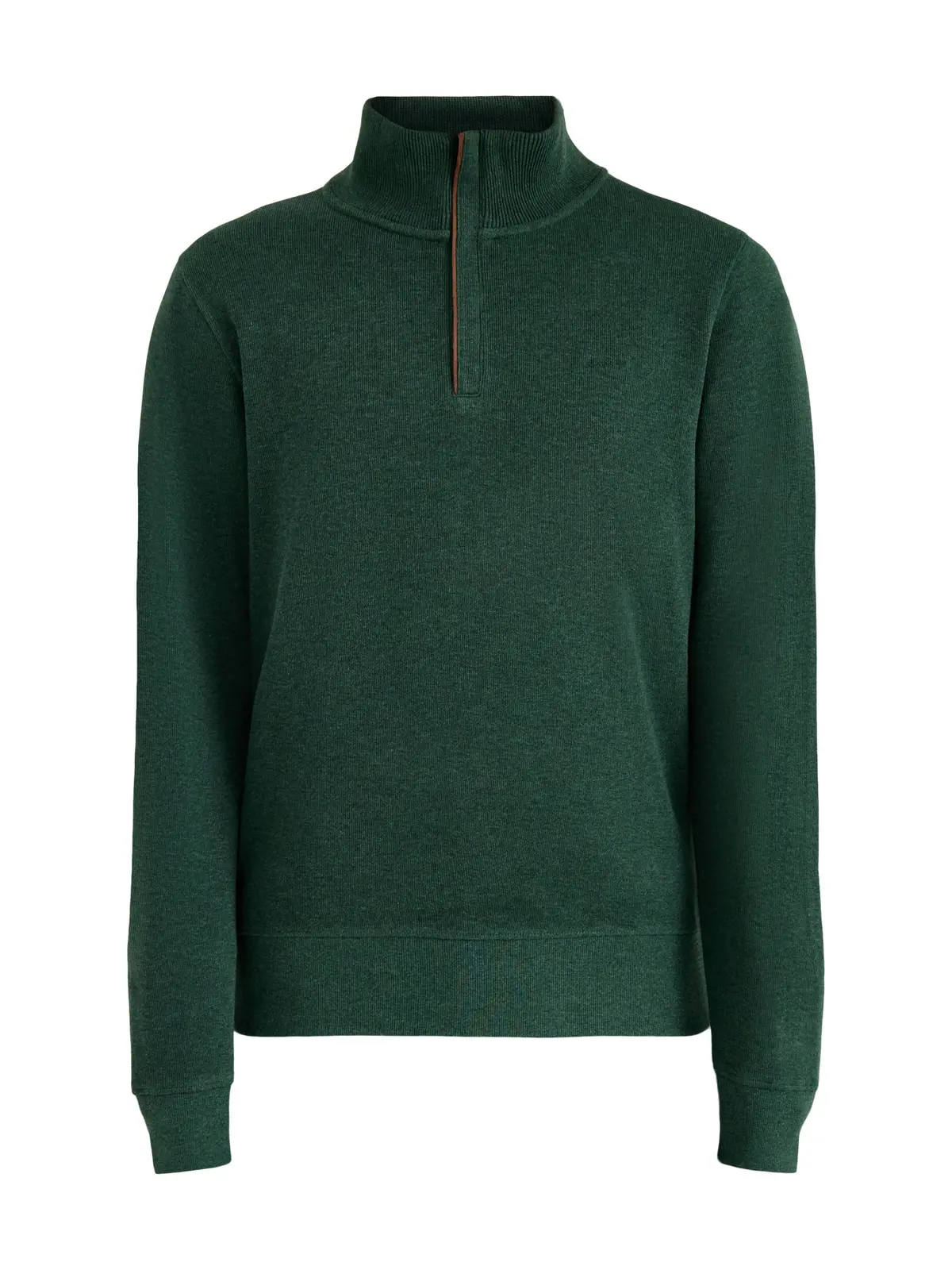 Sacker Rib Cotton Half Zip Green 1