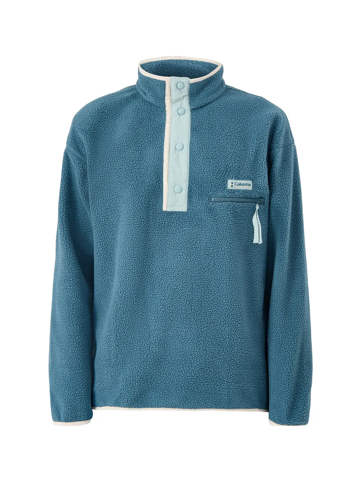 Helvetia Ii Half Snap Sweatshirt Blue 1