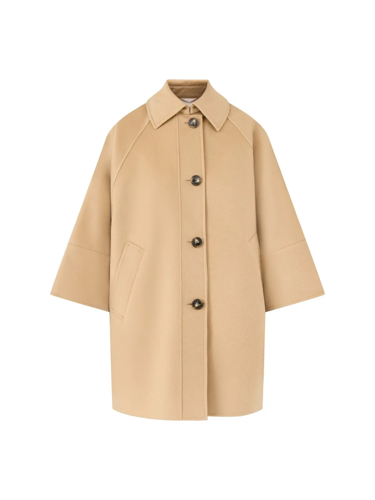 Rufo Coat Wide Sleeves Padded Camel 1