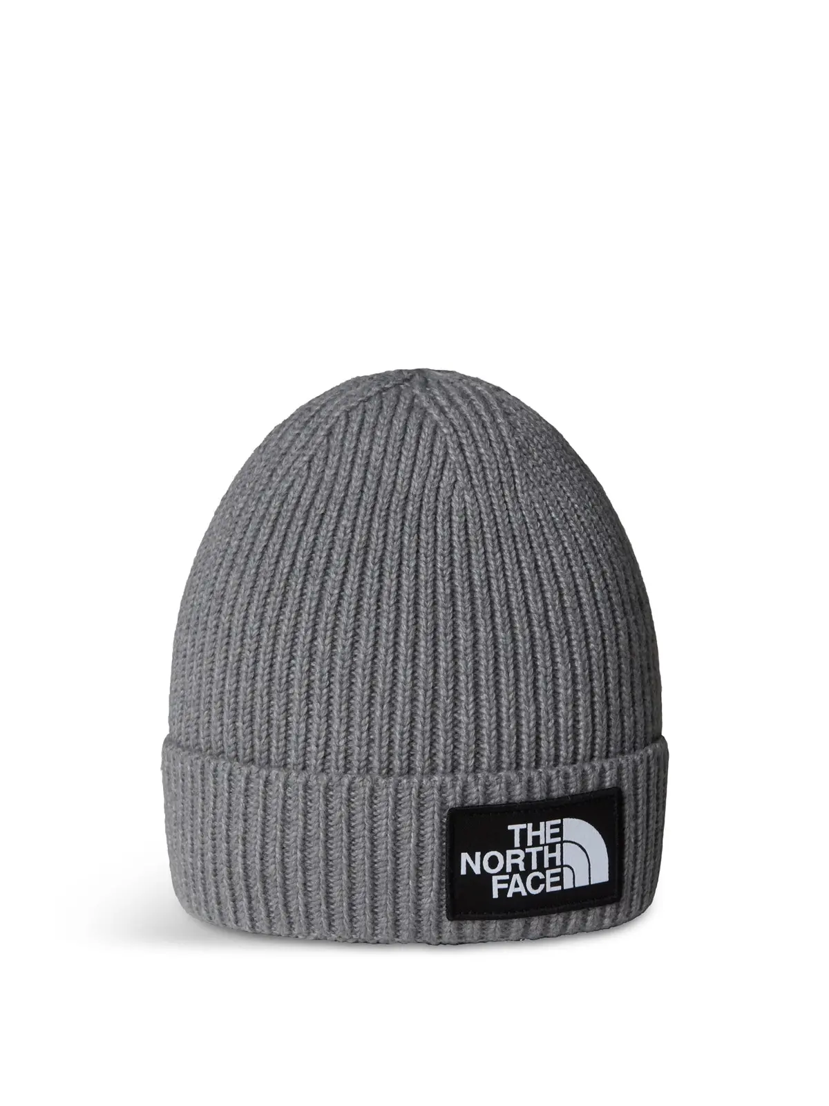 Knitted Beanie Logo Hat Medium Grey Heather 1