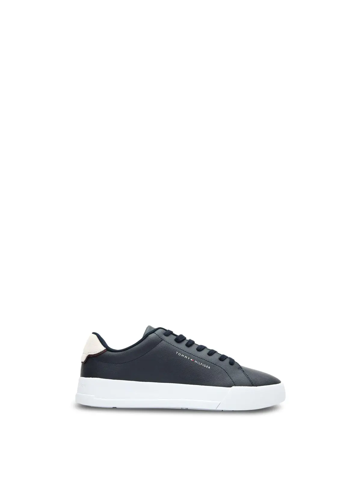 Tommy Hilfiger Court Leather Detail Trainers Blue 1