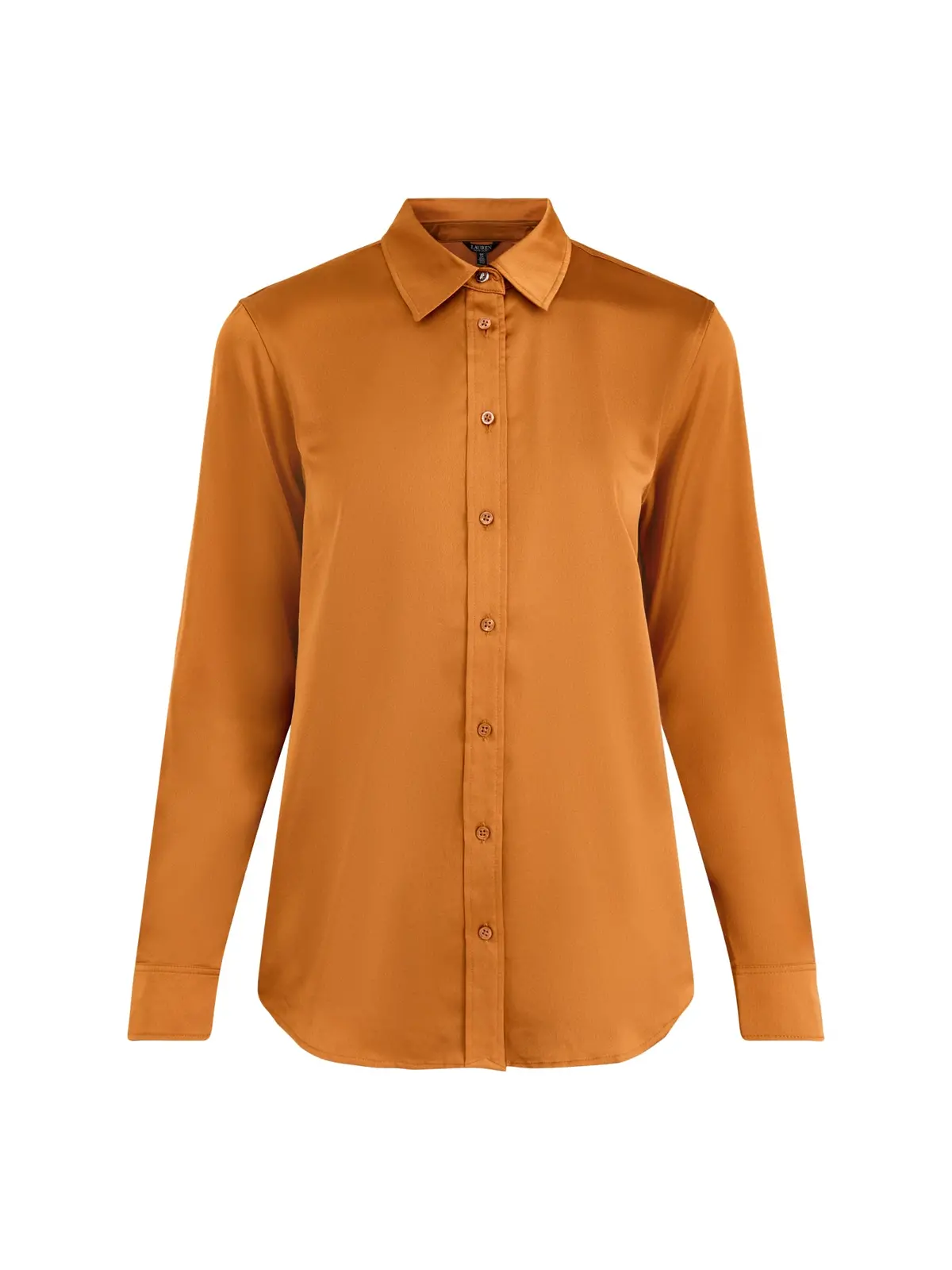 Jamelko Long Sleeves Button Front Shirt Brown 1