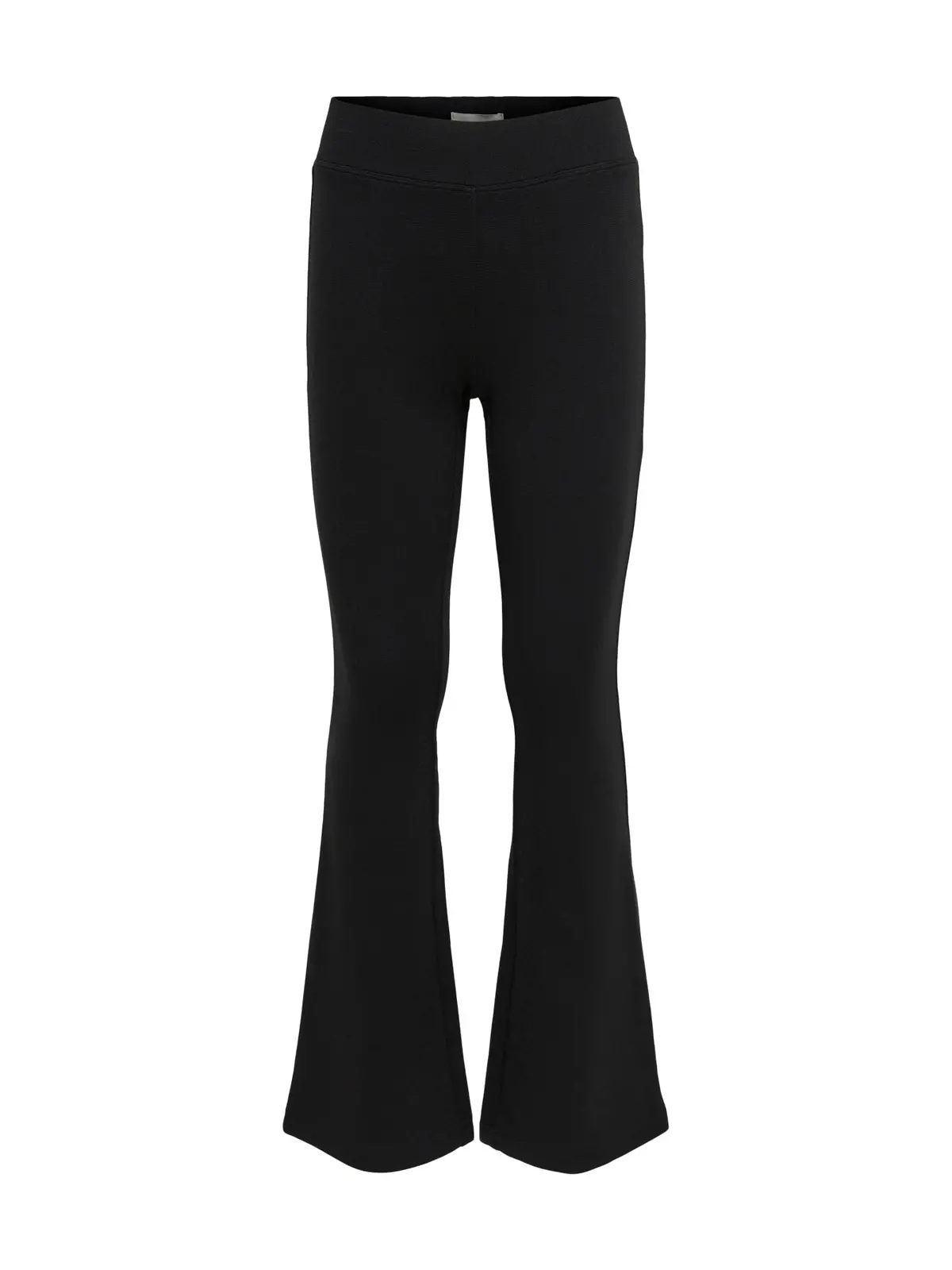 Black Viscose Flared Trousers 1
