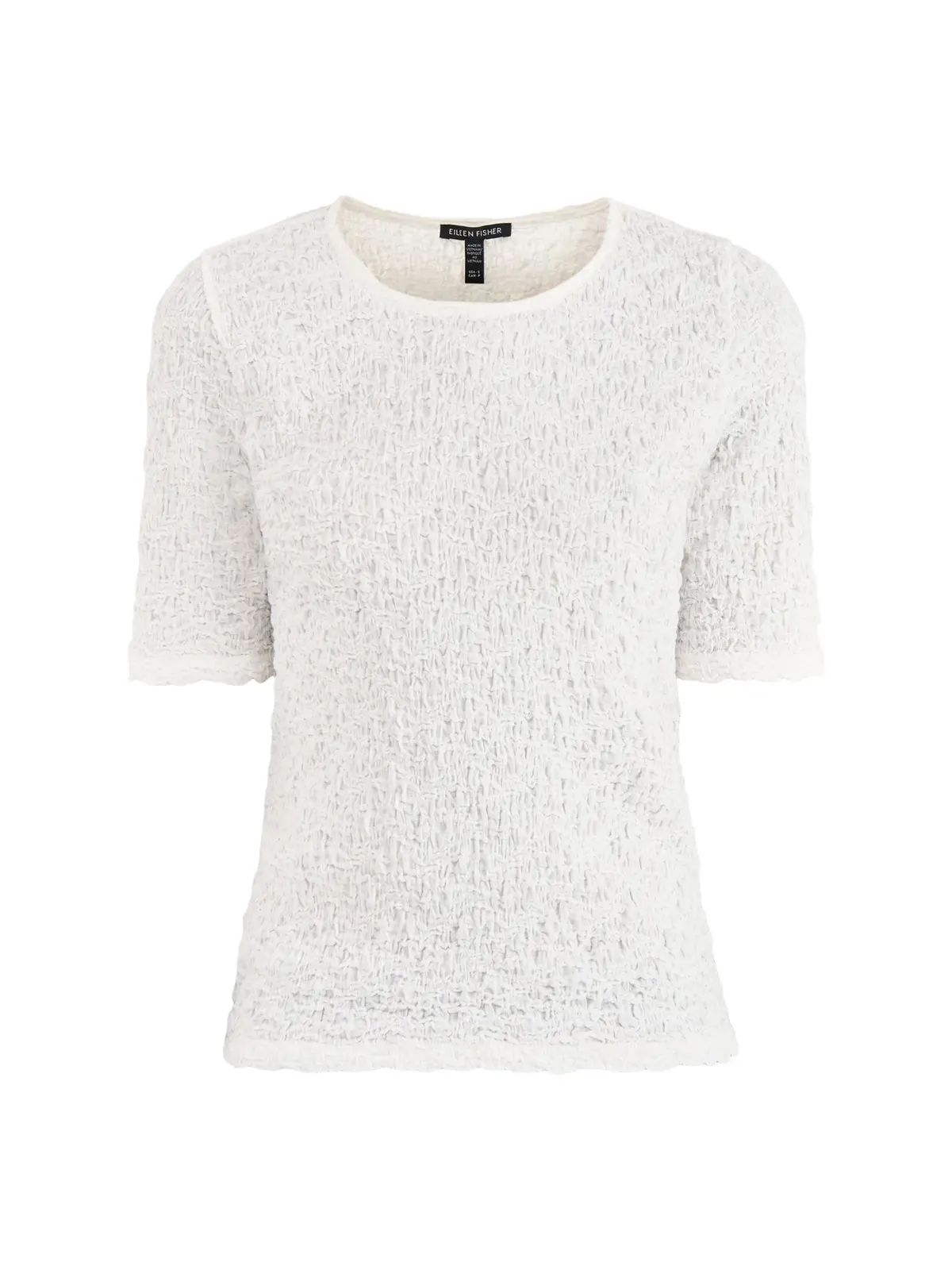 Crew Neck Snug Top Ivory 1