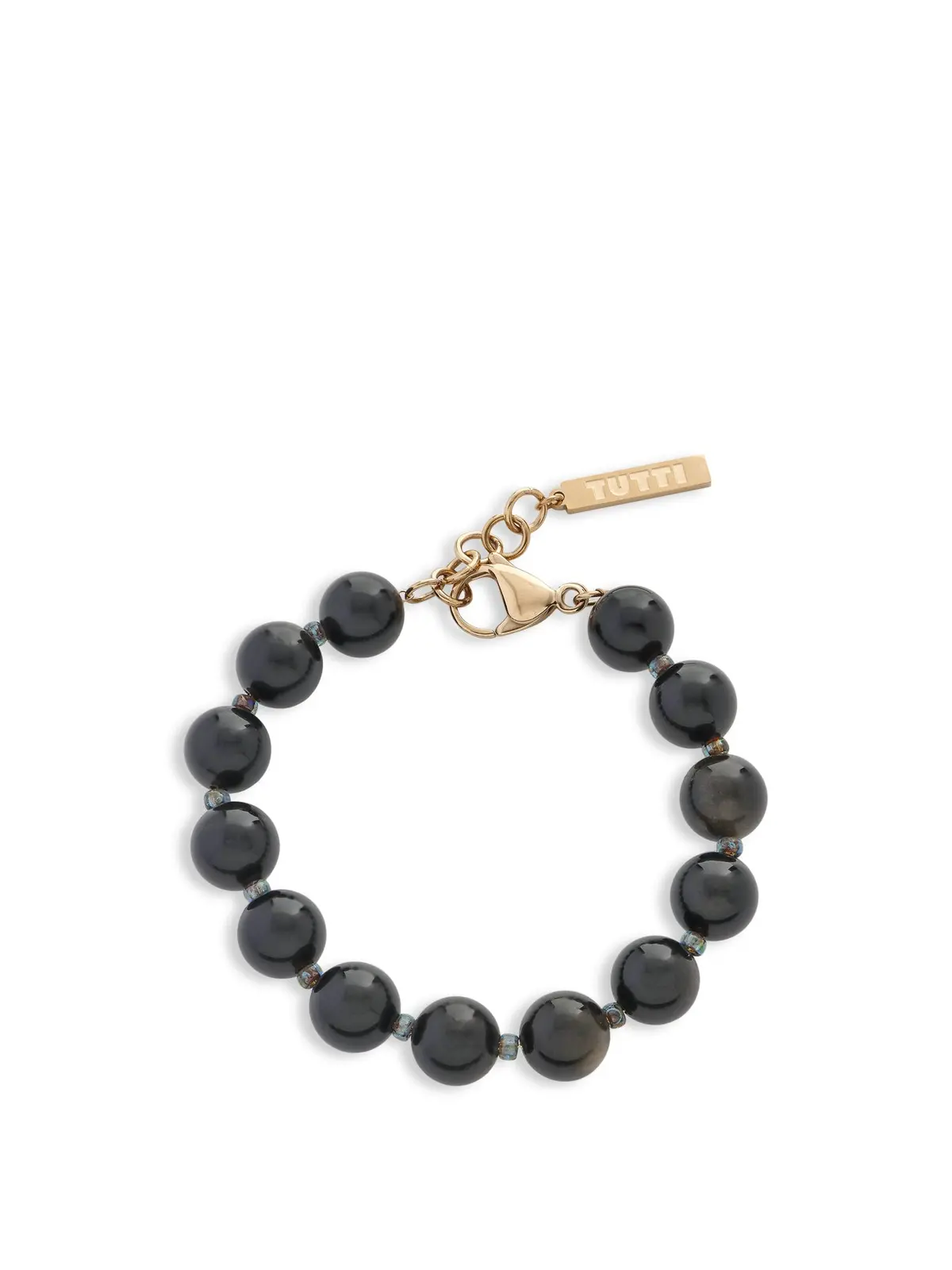 Golden Obsidian Small Beaded Bracelet 1