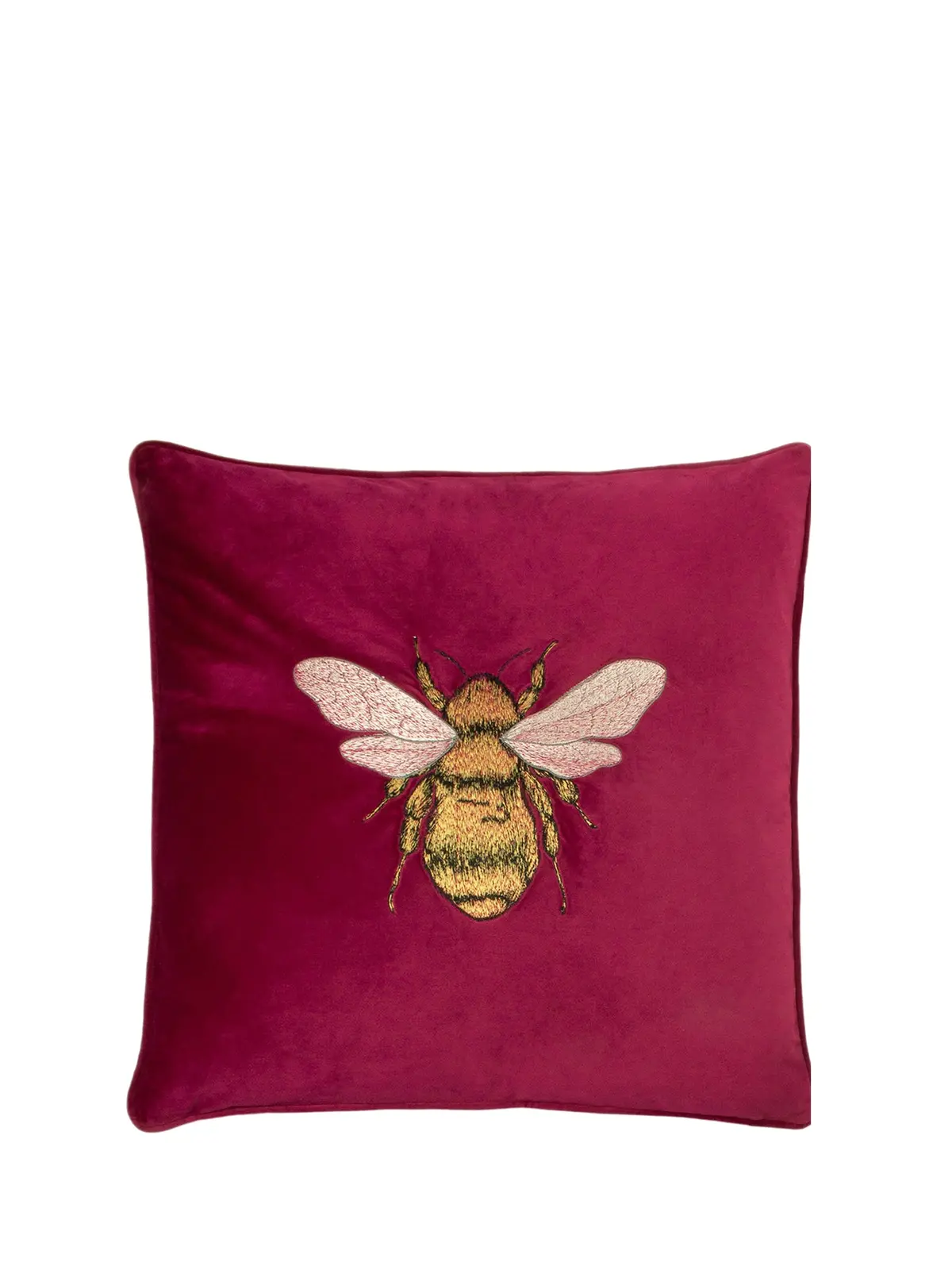 Hortus Feather Rich Cushion 50 X 50Cm Fuchsia 1