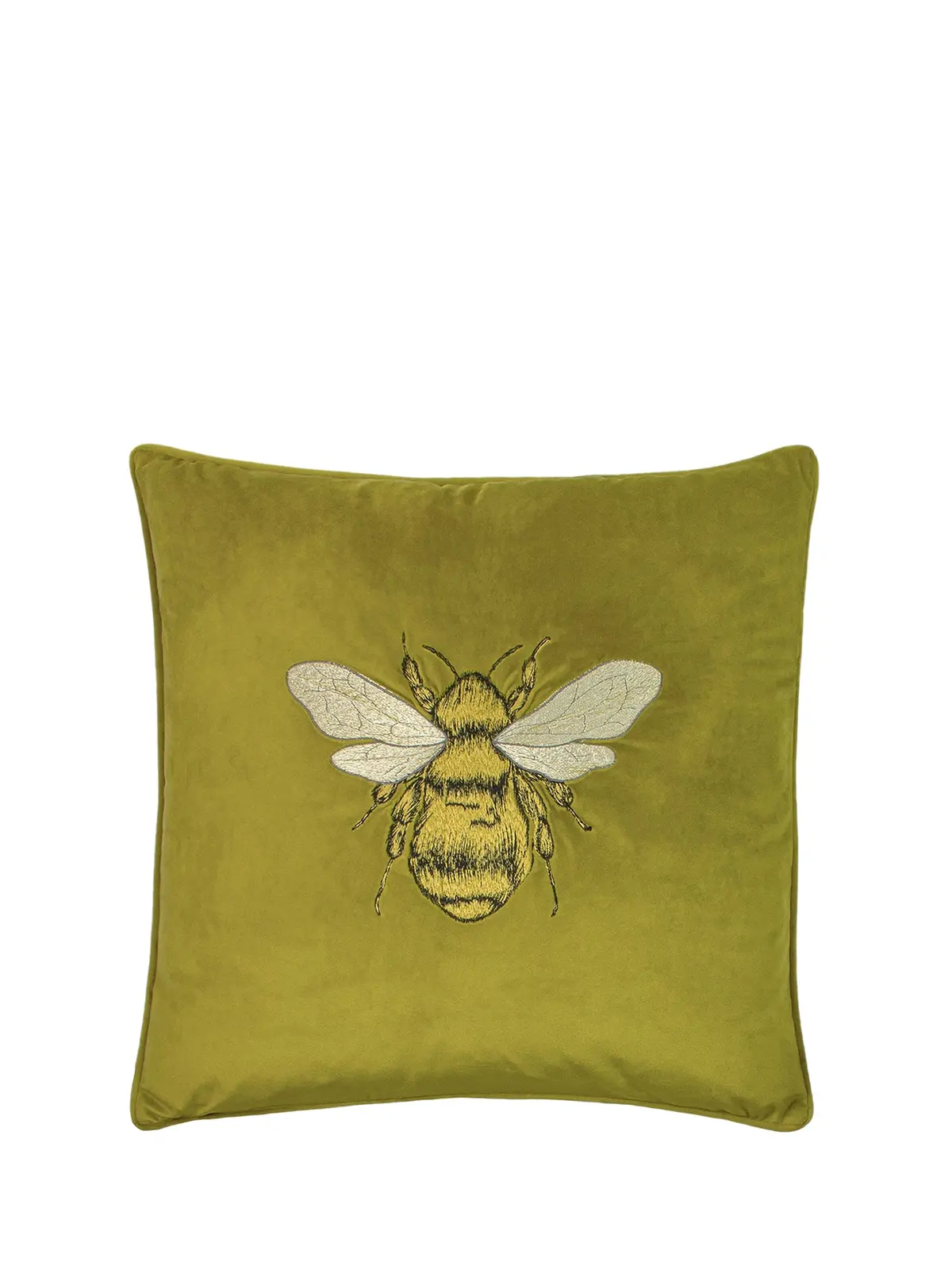 Hortus Feather Rich Cushion 50 X 50Cm Olive 1
