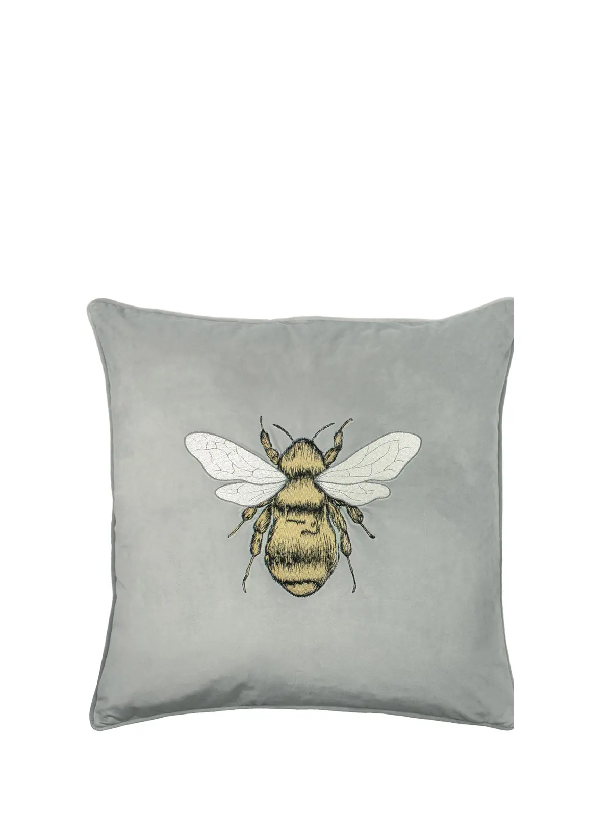 Hortus Feather Rich Cushion 50 X 50Cm Silver Grey 1