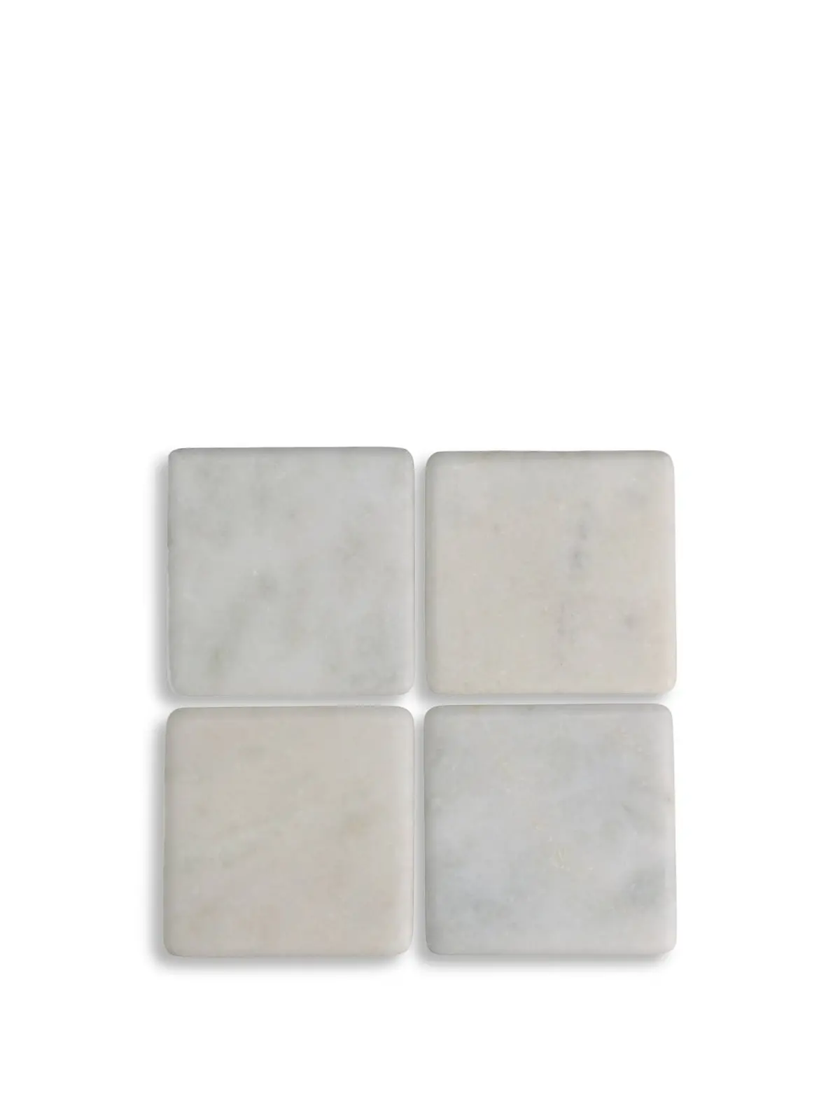 White Marble Square Coasters Set Of 4 1