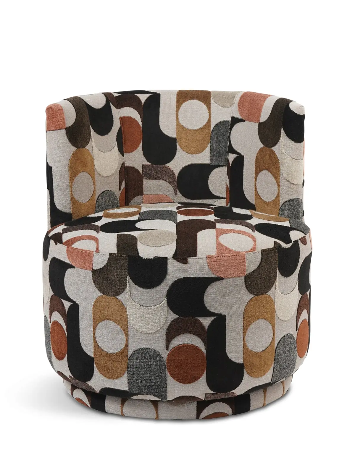 Portico Belgian Velvet Swivel Chair 1
