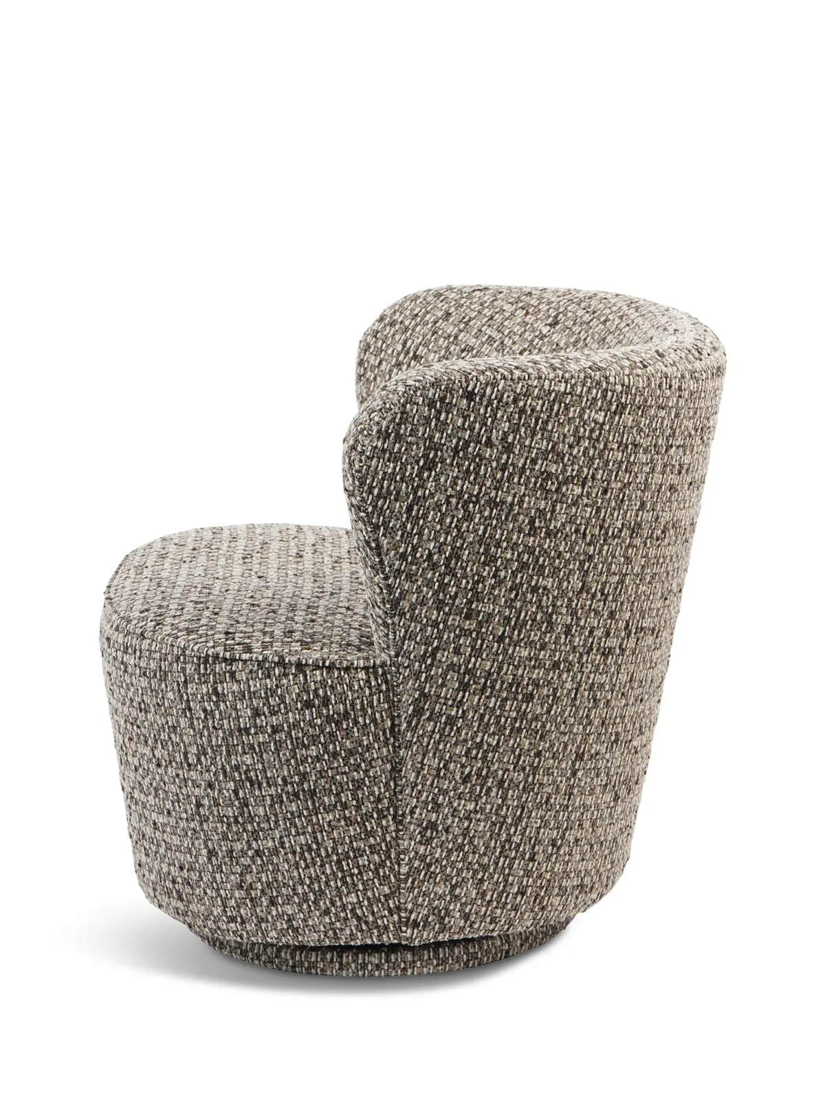 Roehampton Textured Slub Swivel Chair Mocha 1