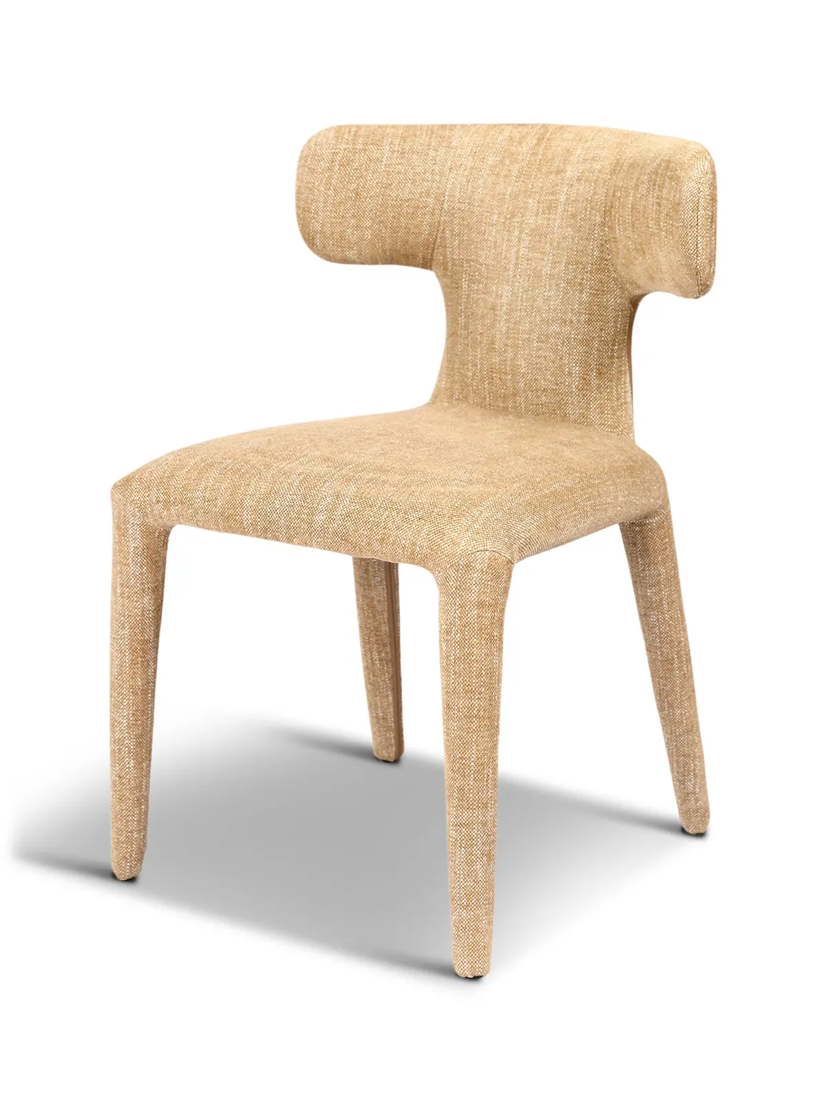 Pair Of Milo Upholstered Dining Chairs In Wheat 1