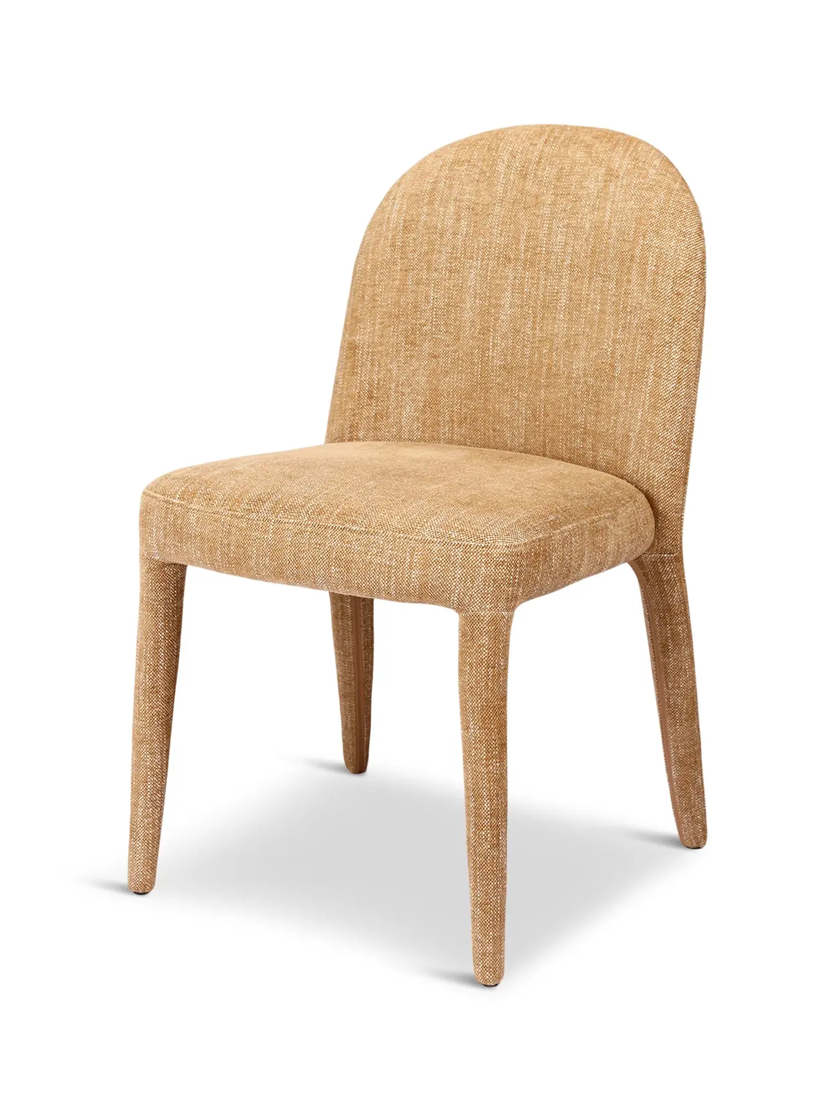 Pair Of Eska Upholstered Dining Chairs In Wheat 1