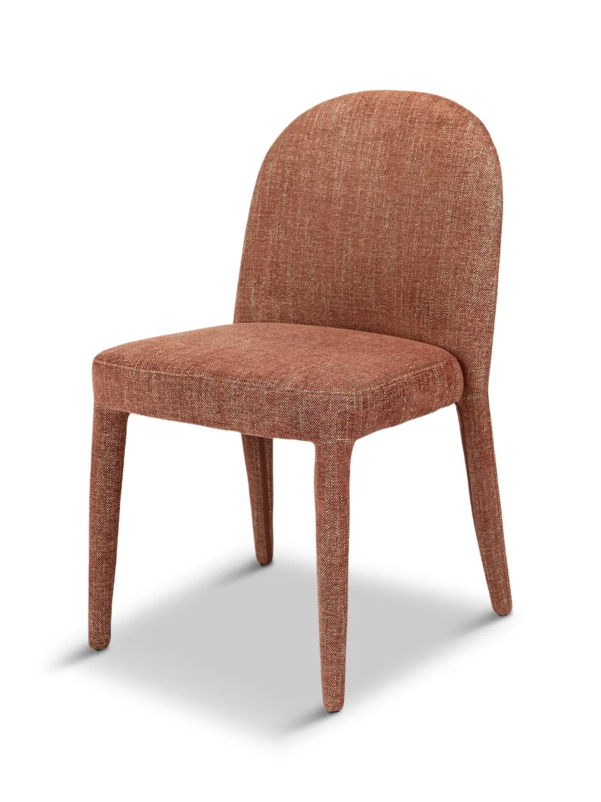 Pair Of Eska Upholstered Dining Chairs In Brown 1