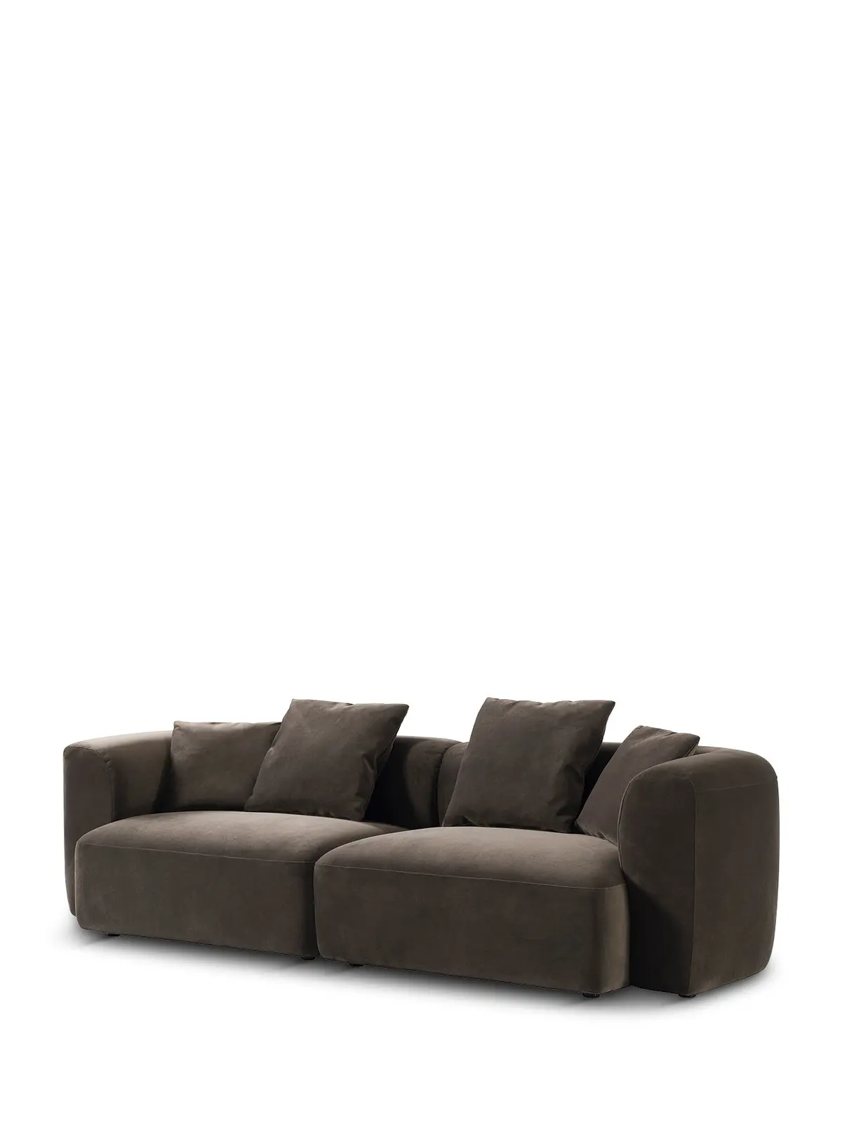 Wicklow Sofa In Brown Velvet 1