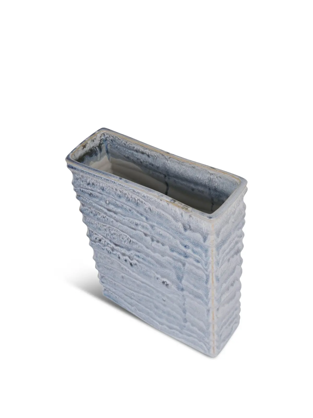 Sereno Square Glazed Vase Off White 1