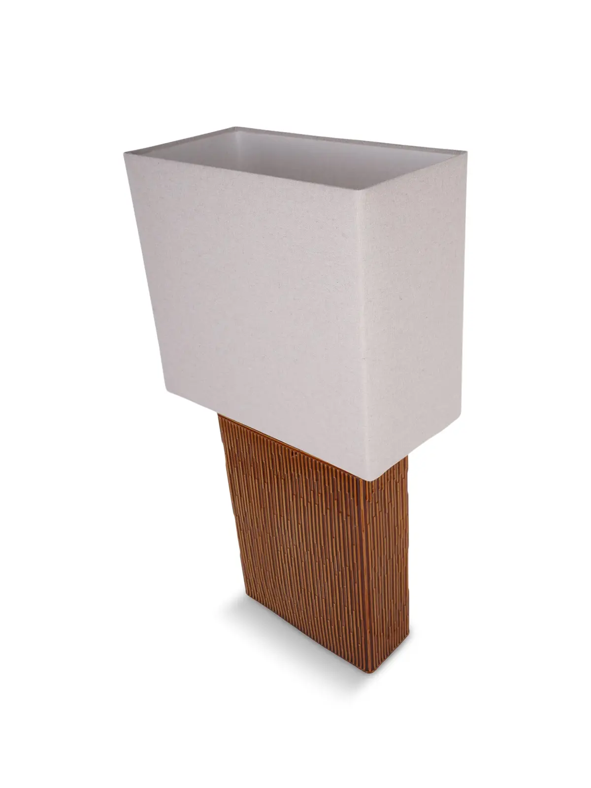 Elk Square Ceramic Lamp Terracotta With Shade E27 60W 1
