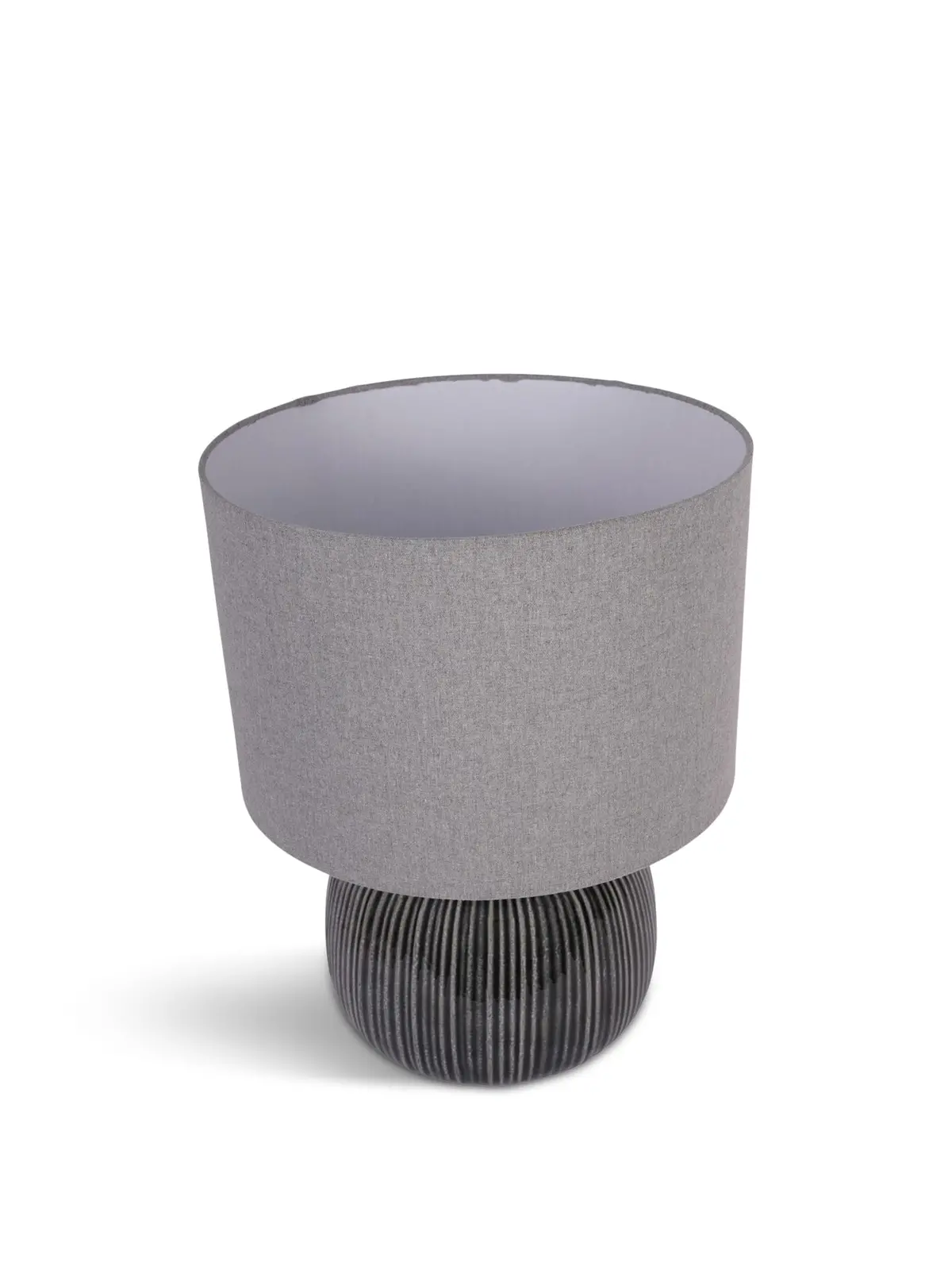 Bruno Ceramic Table Lamp Charcoal With Shade E27 60W 1